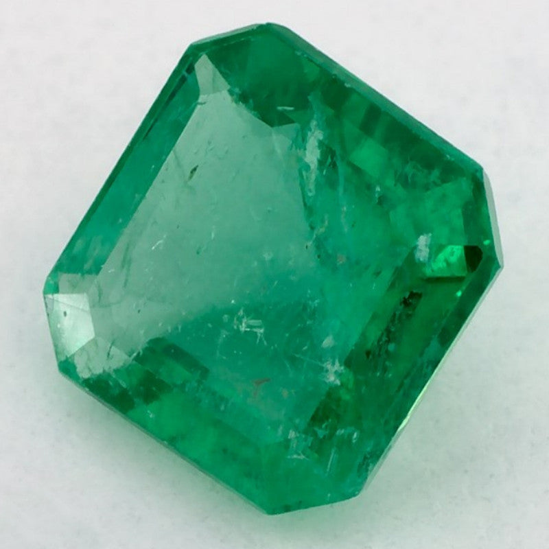 1.11 Carat Asscher Natural Green Emerald