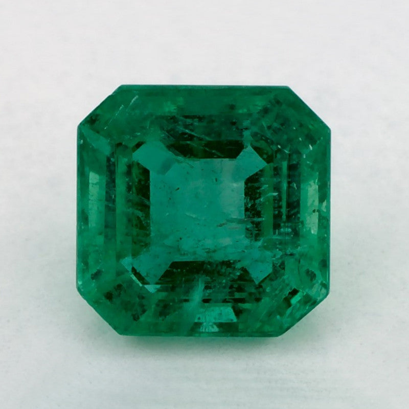 1.12 Carat Asscher Natural Green Emerald