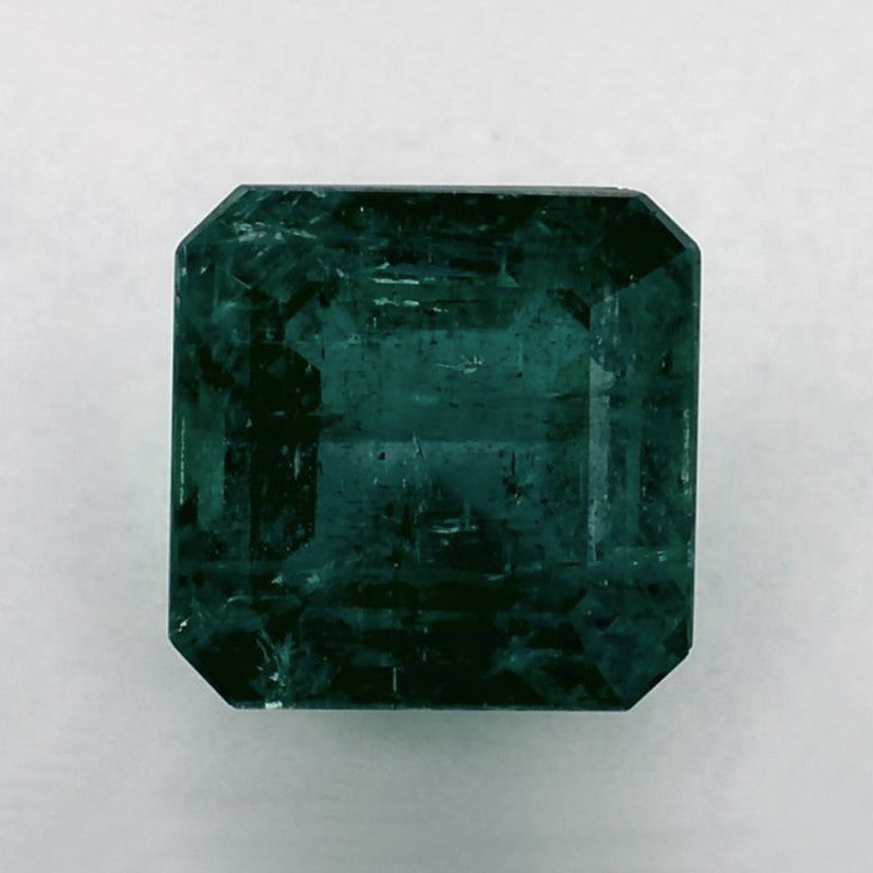 3.76 Carat Asscher Natural Green Emerald
