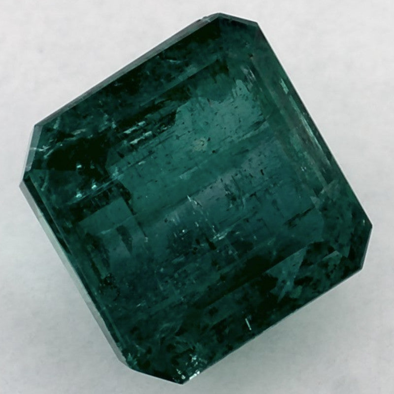 3.76 Carat Asscher Natural Green Emerald