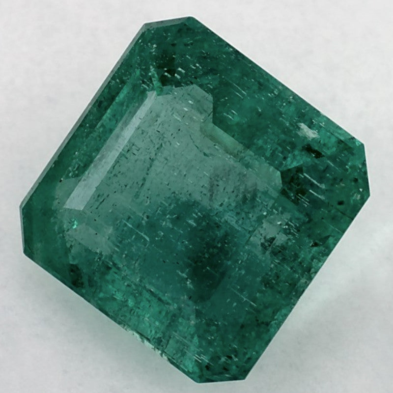 4.60 Carat Asscher Natural Green Emerald