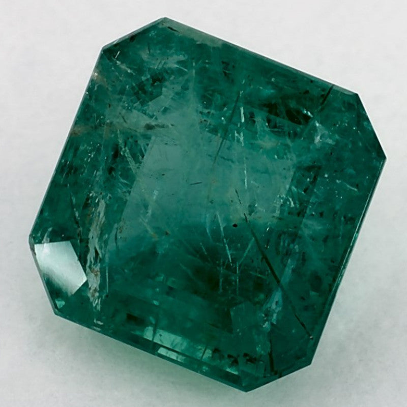 5.59 Carat Asscher Natural Green Emerald