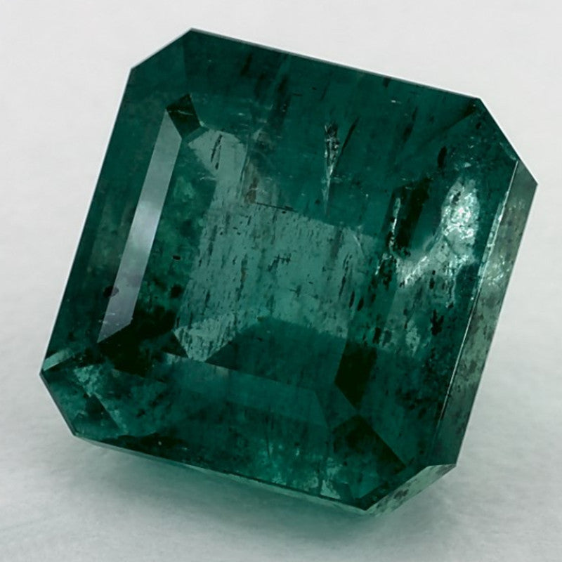 6.25 Carat Asscher Natural Green Emerald