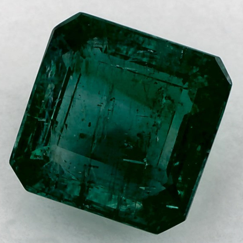 2.48 Carat Asscher Natural Green Emerald