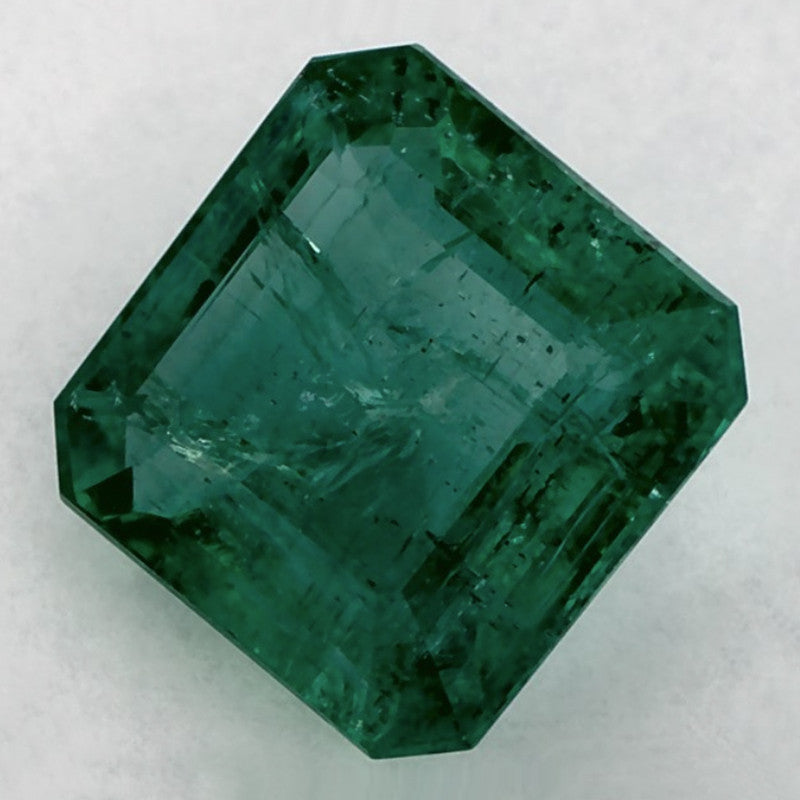 2.04 Carat Asscher Natural Green Emerald