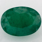 5.91 Carat Oval Natural Green Emerald