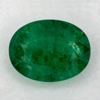 1.00 Carat Oval Natural Green Emerald