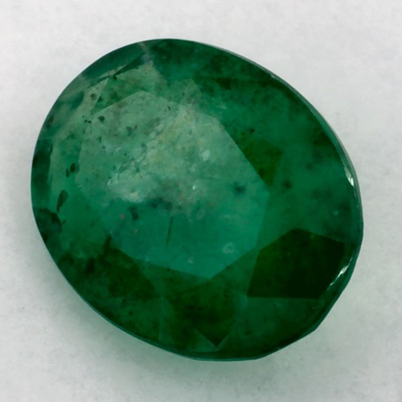 1.06 Carat Oval Natural Green Emerald