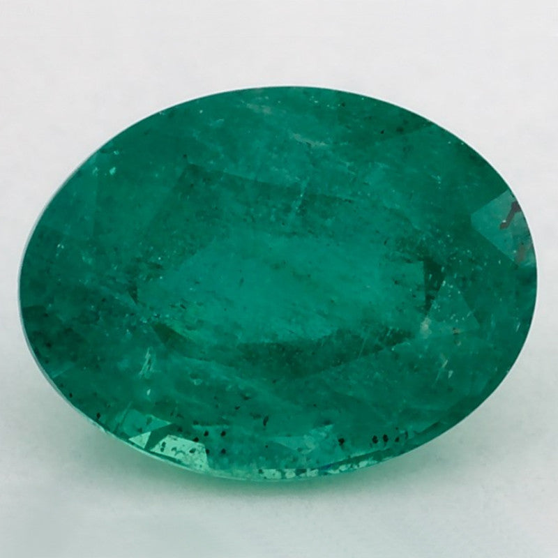 1.39 Carat Oval Natural Green Emerald