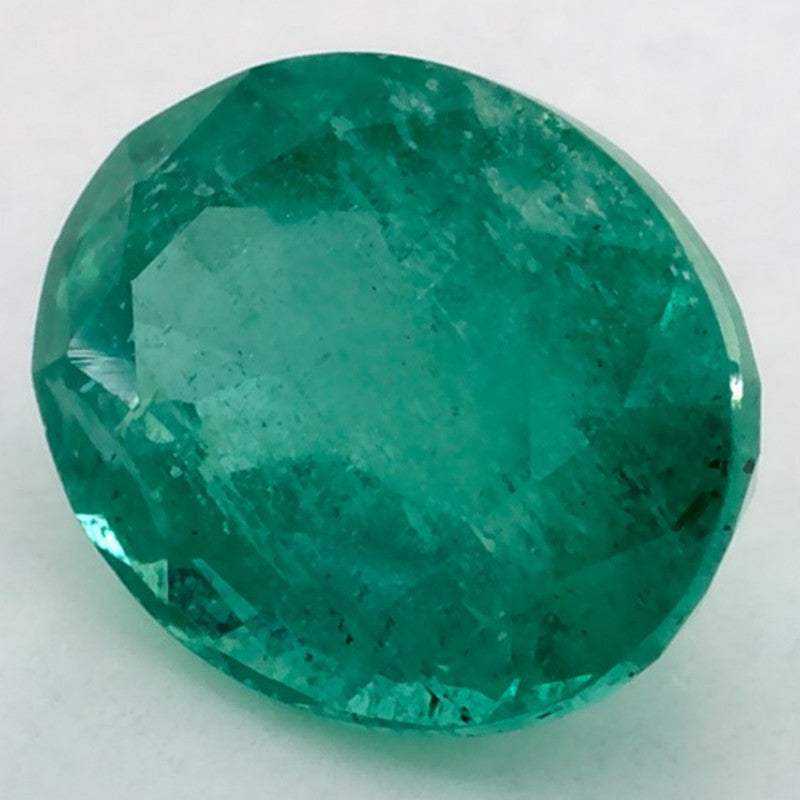 1.39 Carat Oval Natural Green Emerald