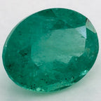 1.39 Carat Oval Natural Green Emerald