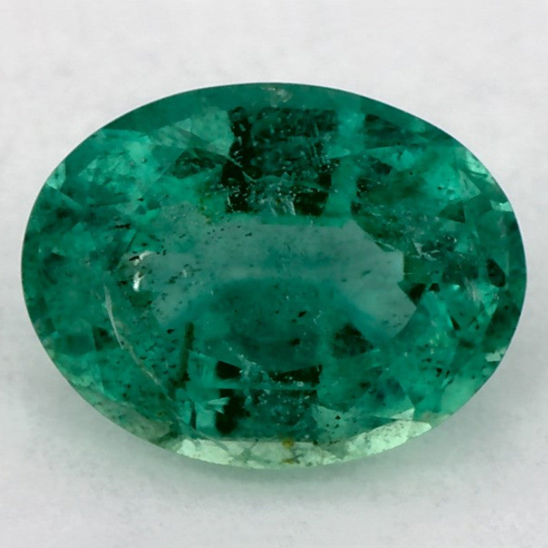 1.08 Carat Oval Natural Green Emerald
