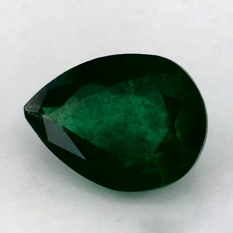 1.08 Carat Pear Natural Green Emerald
