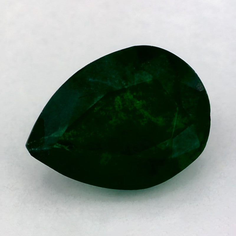1.08 Carat Pear Natural Green Emerald