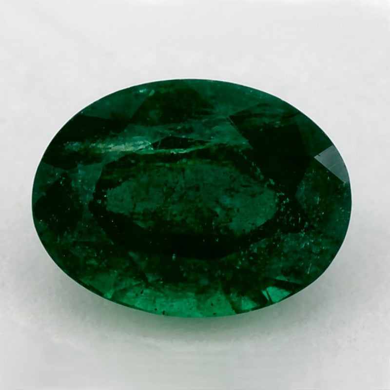 1.28 Carat Oval Natural Green Emerald