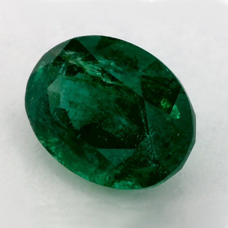 1.28 Carat Oval Natural Green Emerald