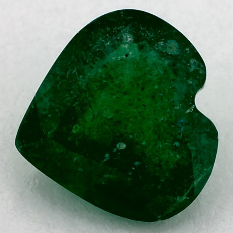 1.22 Carat Heart Natural Green Emerald