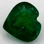 1.22 Carat Heart Natural Green Emerald