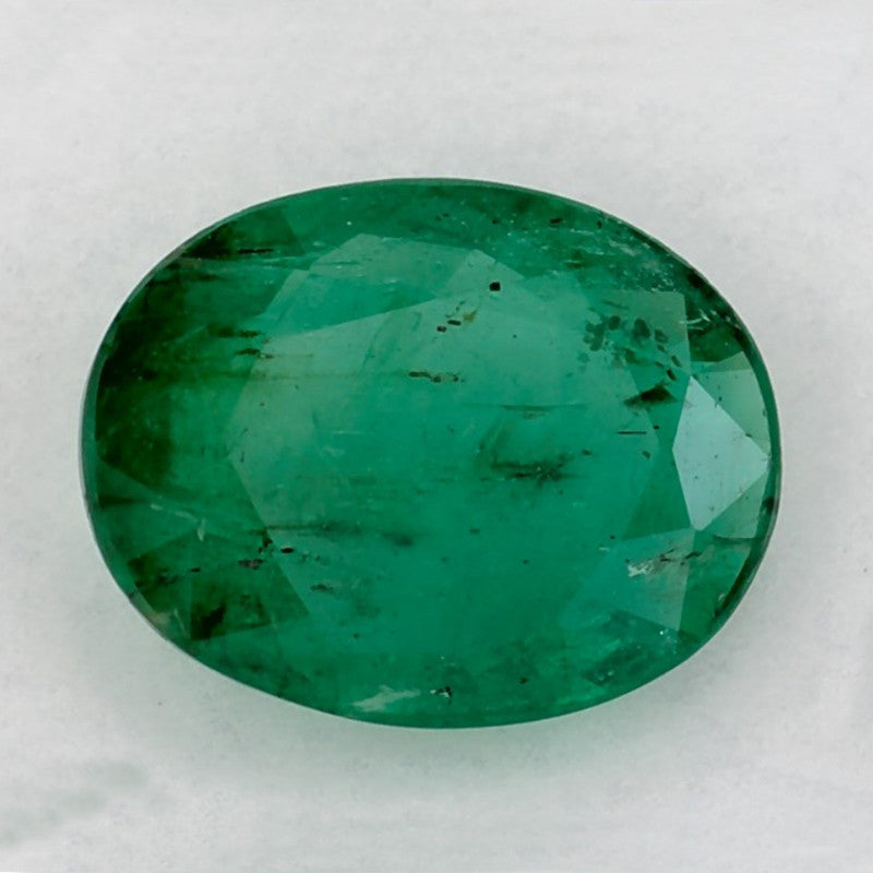 1.42 Carat Oval Natural Green Emerald