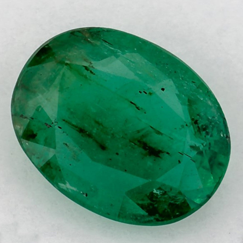 1.42 Carat Oval Natural Green Emerald