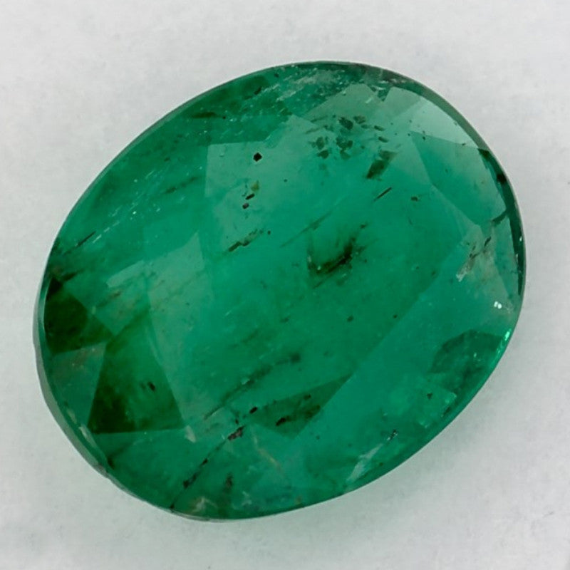 1.42 Carat Oval Natural Green Emerald