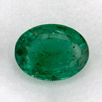 1.58 Carat Oval Natural Green Emerald
