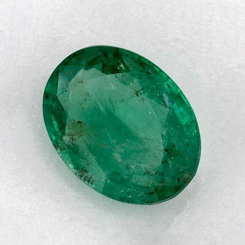 1.58 Carat Oval Natural Green Emerald