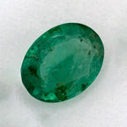 1.58 Carat Oval Natural Green Emerald