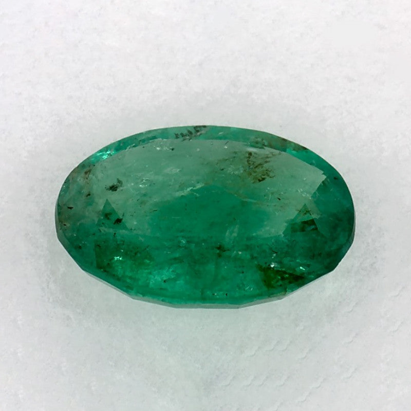 1.58 Carat Oval Natural Green Emerald