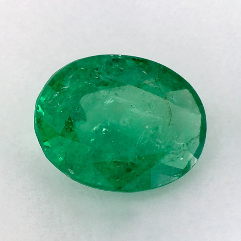 2.52 Carat Oval Natural Green Emerald