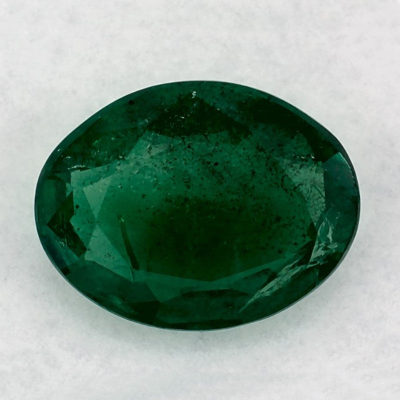1.35 Carat Oval Natural Green Emerald