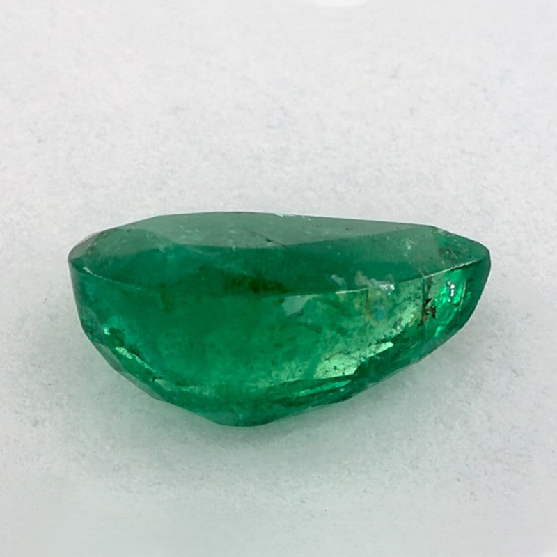 1.34 Carat Pear Natural Green Emerald