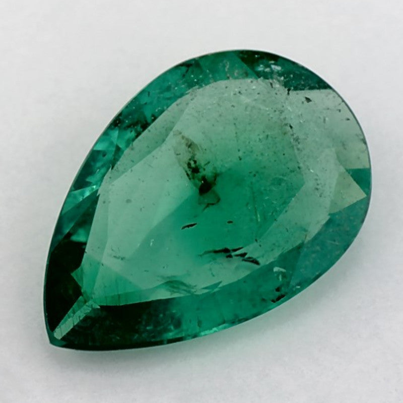1.47 Carat Pear Natural Green Emerald