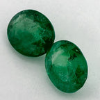 6.77 Carat Oval Natural Green Emerald