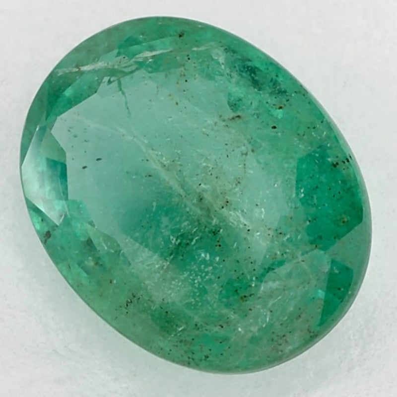 2.74 Carat Oval Natural Green Emerald