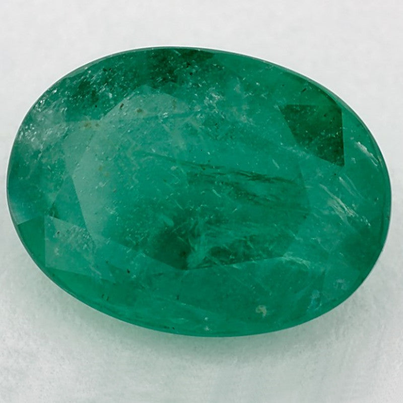 3.97 Carat Oval Natural Green Emerald