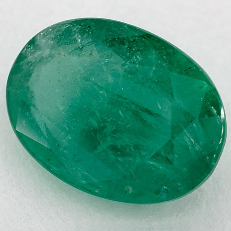 3.97 Carat Oval Natural Green Emerald