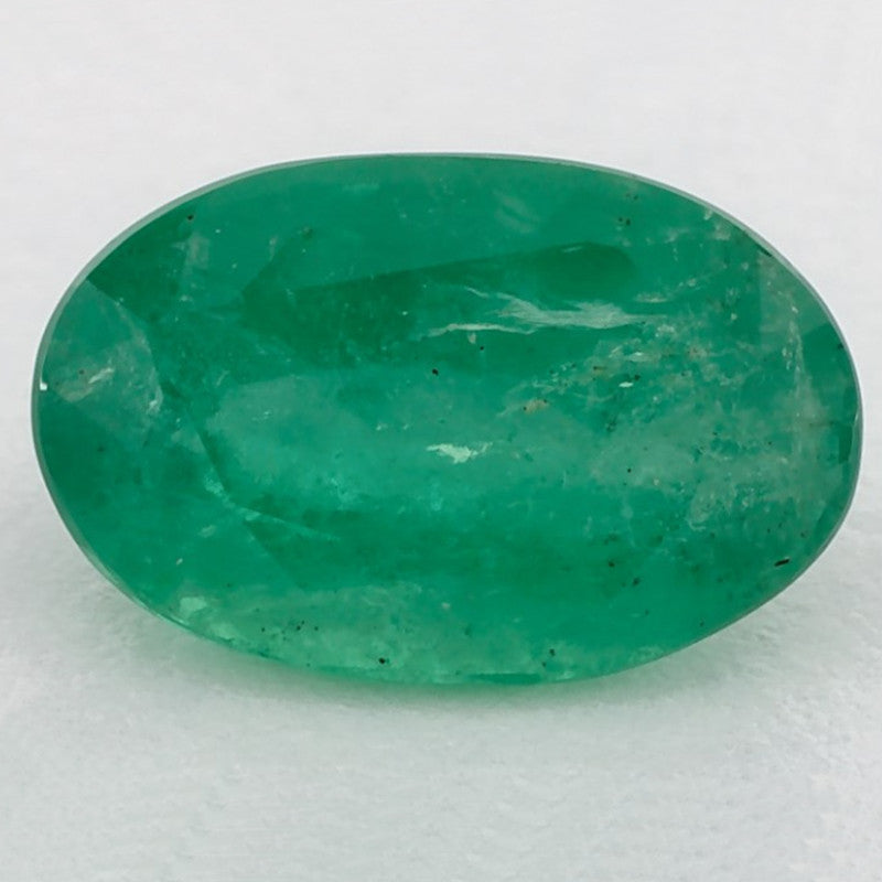 1.76 Carat Oval Natural Green Emerald