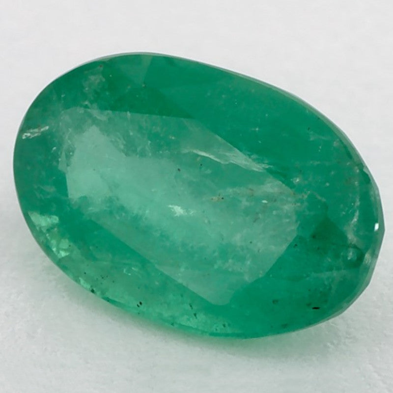 1.76 Carat Oval Natural Green Emerald