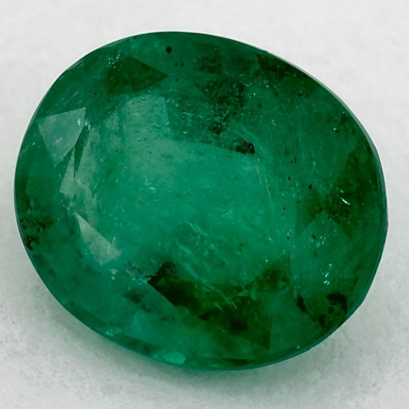 1.73 Carat Oval Natural Green Emerald