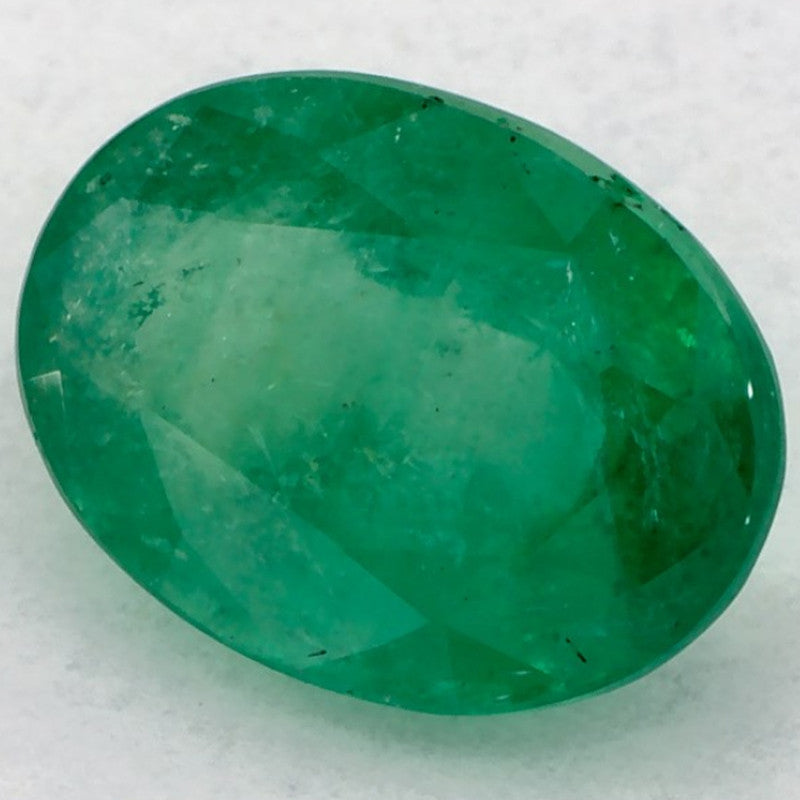 1.24 Carat Oval Natural Green Emerald