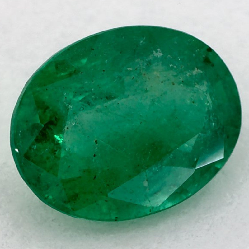 1.63 Carat Oval Natural Green Emerald