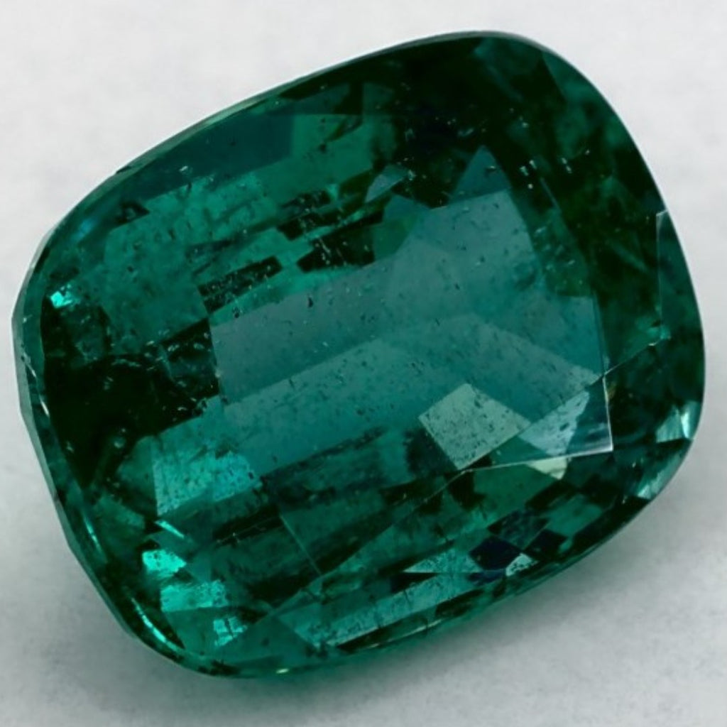 3.12 Carat Cushion Natural Green Emerald