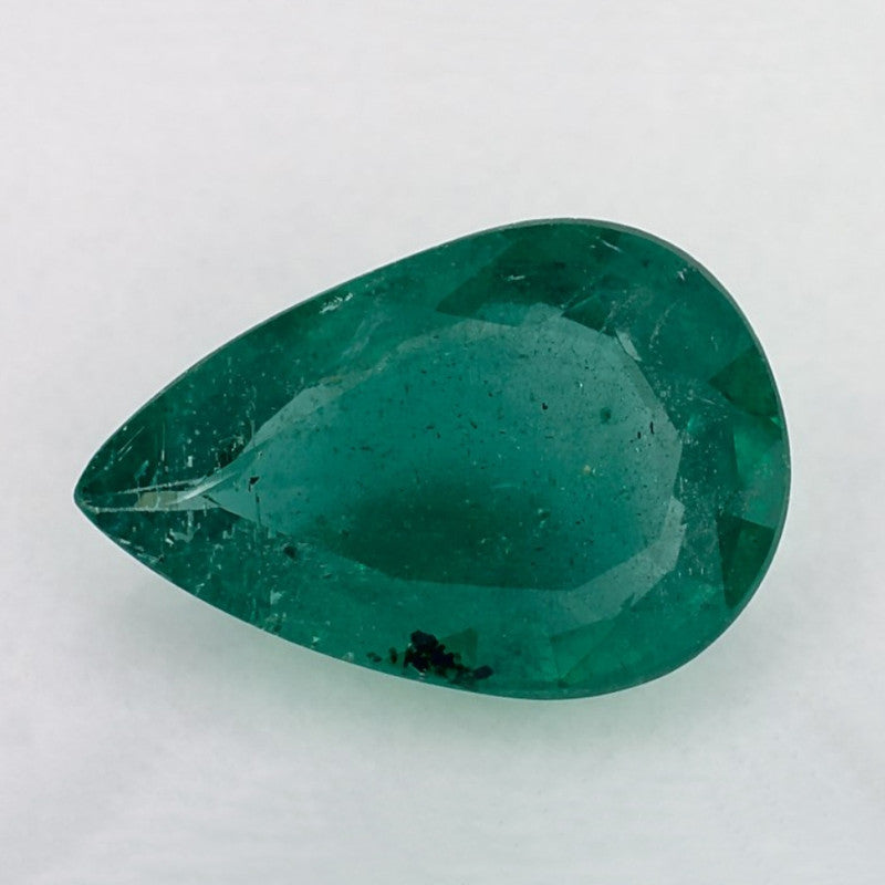 2.88 Carat Pear Natural Green Emerald