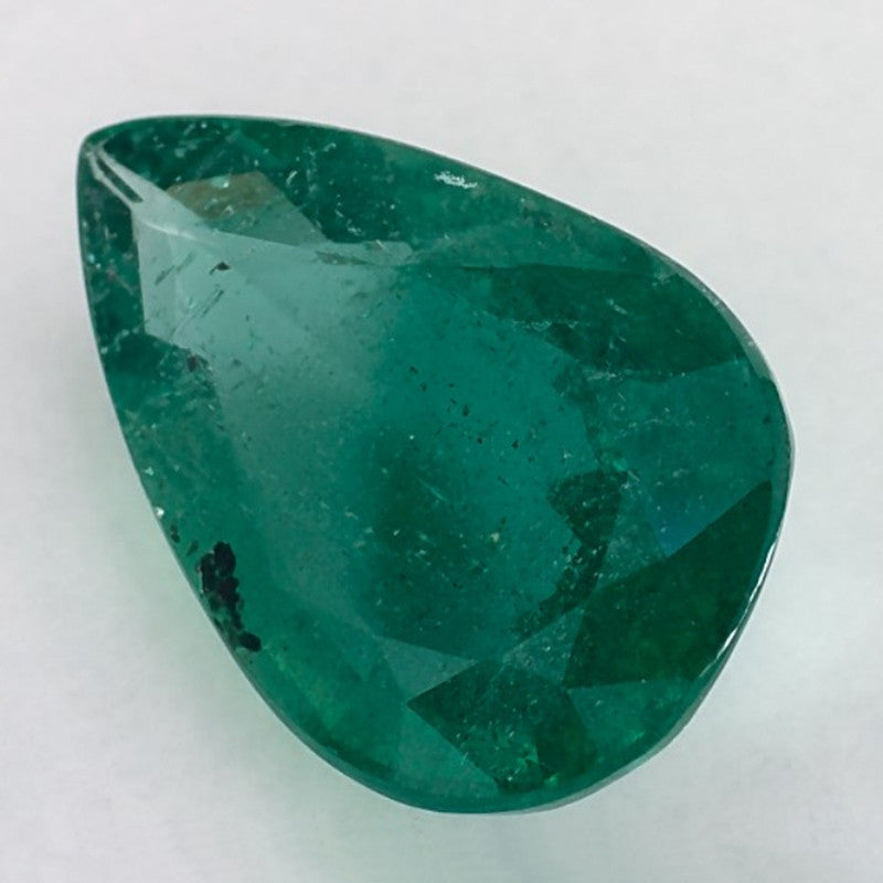 2.88 Carat Pear Natural Green Emerald