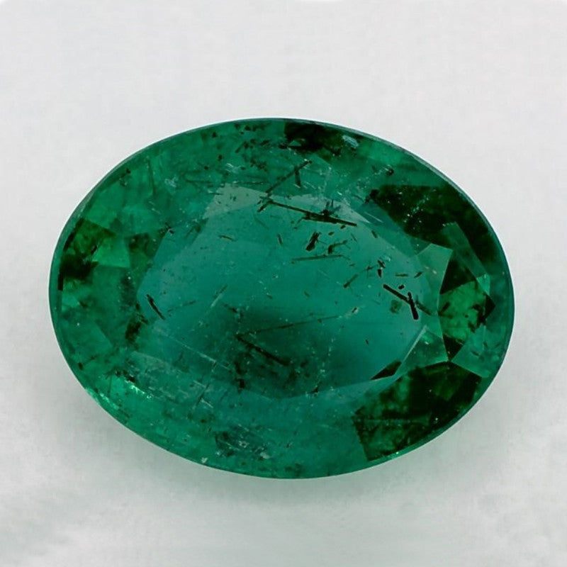 2.87 Carat Oval Natural Green Emerald