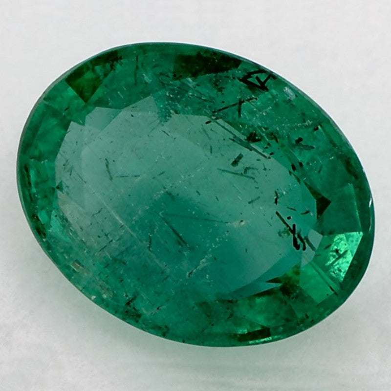 2.87 Carat Oval Natural Green Emerald