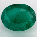 3.12 Carat Oval Natural Green Emerald