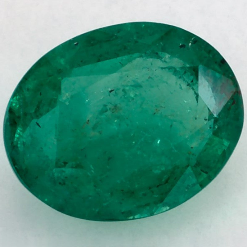 3.12 Carat Oval Natural Green Emerald
