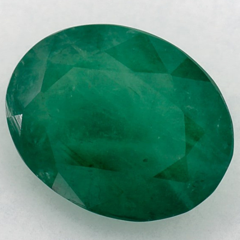 3.04 Carat Oval Natural Green Emerald